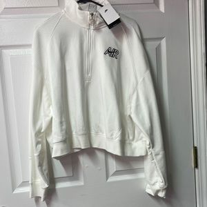 White Nike air pull over